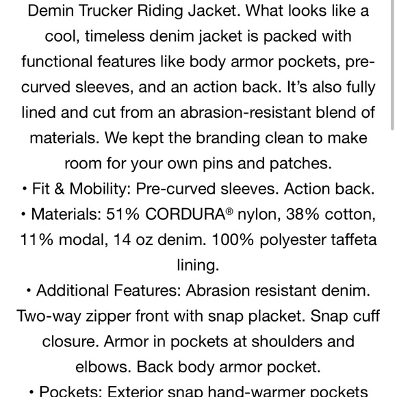 Harley Davidson Limited Edition Chisel Demin Trucker Riding Jacket Size women’s - Picture 4 of 5